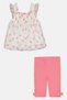 Toddlers Girl 2 Pieces Allover Print Dress And Pants Set, Multicolor - 3