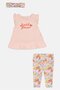 Toddlers Girl Embroidered 3 Pcs Dress And Pants With Headband Set, Multicolor - 3