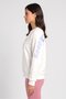 Women Relaxed Fit Long Sleeve Outdoor Sweatshirt, White - 3