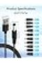 كابل شحن بديل من USB إلى DC 5.5x2.1 ملم بطول 1 متر، 11 في 1 - 2