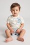 Toddlers Boy 2 Pcs Short Sleeve Embroodered T-Shirt And Shorts Set, Multicolor
