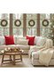 Christmas Decorations Pillow Covers 18x18 Red Tree Snowflakes Set of 2 Soft Plush Faux Fur Wool Xmas Throw Pillow Covers Holiday Festivals Pillowcases Winter Home Decor Sofa Couch Bed - 6