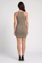 Women Knitted Mini Dress, Taupe - 4