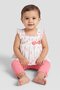 Toddlers Girl 2 Pieces Allover Print Dress And Pants Set, Multicolor