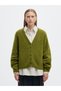 Strickjacke Brushed V-Ausschnitt