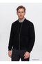 Ace008271173 Black Men's Bomber Collar Coat - 2