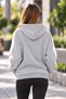 Women's Striped Detail Hooded Sweatshirt - 2