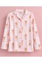 Girl's Seasonal Long-Sleeved Buttoned Pajama Set with Ruffles - 3