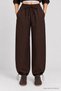 Contrast Trimmed Parachute Top and Bottom Set Lby0112 Brown - 4