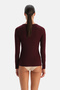 Modal Cashmere Lace Detailed V-Neck Long Sleeve Top - 2