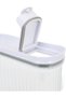 Sharp Chef Airtight Cereal Dispenser, Transparent Ribbed Food Storage Container with White Pouring Lid, Kitchen Pantry Organizer - 3