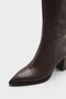 Lyda Pointed Toe Thick Heeled Half Zipper Stylish Women's Boots - 4