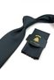 Green Small Pattern Classic Tie with Handkerchief Kk14099 - 2