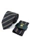Black Beige Herringbone Pattern Classic Tie with Handkerchief Kk14154 - 5