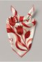 Red Ecru Tulip and Turkish Flag Patterned 29 October Republic Day Scarf 50X50 cm Tr001 - 2