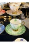 Porcelain Colored Coffee Cup Set for 6 People, 1St Class, 90 ml - 5