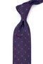 Burgundy Blue Small Pattern Classic Tie with Handkerchief Kk14144