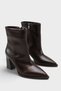 Nelle Pointed Toe Thick Heeled Side Zipper Stylish Women's Boots