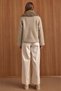 Detachable Fur Cape Detailed Short Coat Stone 3202 - 5