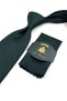 Green Dot Pattern Classic Tie with Handkerchief Kk14072 - 2