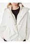 Regular Fit Long Sleeve Zippered Hooded Puffer Jacket - 5
