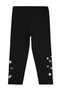Star Printed Leggings for 2-5 Years - Black - 2