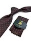 Burgundy Green Polka Dot Pattern Classic Tie with Handkerchief Kk14150 - 2