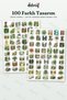 Forest Landscape Sticker Set 100 Pieces - Pine Trees Nature Tranquility Watercolor Agenda Journal Sticker - 2