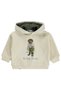Hooded Bear Printed Sweatshirt for 2-5 Years - Beige