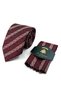 Burgundy Beige Herringbone Pattern Classic Tie with Handkerchief Kk14155 - 5