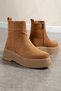 Thick Sole Non-Slip 014 Furry Inside Suede Zipper Detailed Women's Boots & Booties