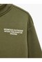 Half Zipper High Collar Long Sleeve Comfortable Fit Raised Sweatshirt - 3