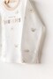 100% Cotton 2-Piece Unisex Newborn Set Beige - 2