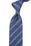 Blue Beige Herringbone Pattern Classic Tie with Handkerchief Kk14152 - 3