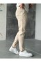 Regular Fit Belt Detail Jogger Pants W Beige - 3