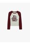 Printed Crew Neck Balloon Sleeve Camisole T-Shirt