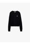 Long Sleeve Embroidered Crew Neck Knitwear Cardigan - 5