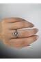 Polar Star Patterned Zircon Stone Women's Ring - 3