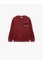 Cotton Shardonlu Crew Neck Long Sleeve Printed Oversize Sweatshirt