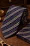 Plum Beige Herringbone Pattern Classic Tie with Handkerchief Kk14153 - 2