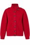 7086 Women's Stand Collar Buttoned Epaulet Knitwear Cardigan Red