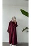 Fleur Kaşe Kaban - Bordo - 7