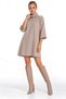 Women's Turtleneck Mini Knitted Dress |   Thessaloniki Textured Truvakar Low Sleeve |   Shift Cut Plain Patterned Design |   Casual Stylish Women's Clothing |   Relaxed Silhouette |   Winter Modern Dress |   City Style - 3