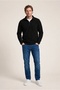 Zippered Bato Collar Regular Fit Fleece Sweatshirt - 4