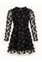 Girl's Three-Dimensional Floral Appliqué Glitter Tulle Evening Dress - 5