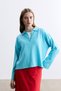 Aqua Polo Collar Sweater