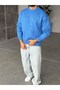 Basic Knitted Sweater Blue - 2