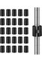 Plastic Wire Shelving Shelf Lock Clips, Black Post Shelving Split Sleeves, for 1" Diameter Shelving