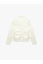 Slim Fit Long Sleeve Gathered Collar Satin Shirt - 7
