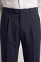 Ds Damat Navy Blue Diagonal Fabric Trousers - 3